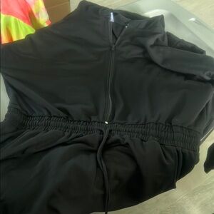 Black Zip-Up Jumpsuit